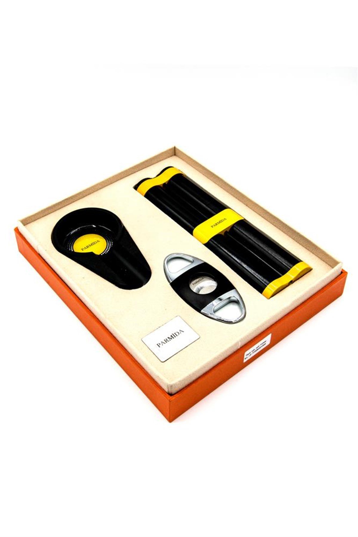 TR1403,Parmida Kesici Tüp Küllük Üçlü Puro Seti