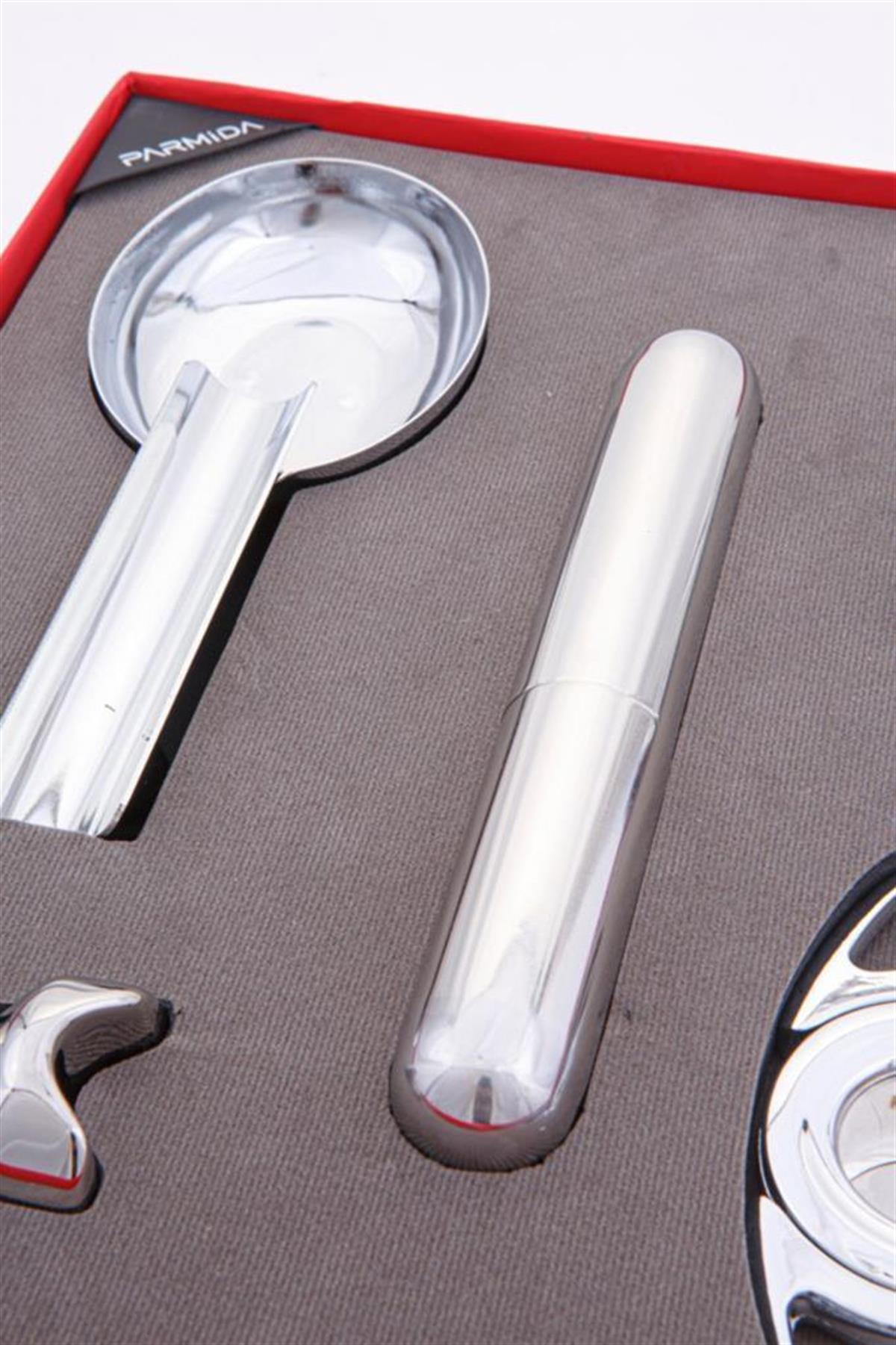 TR6217,Parmida Küllük Kesici Çakmak Tüp Sehpa Beşli Puro Seti