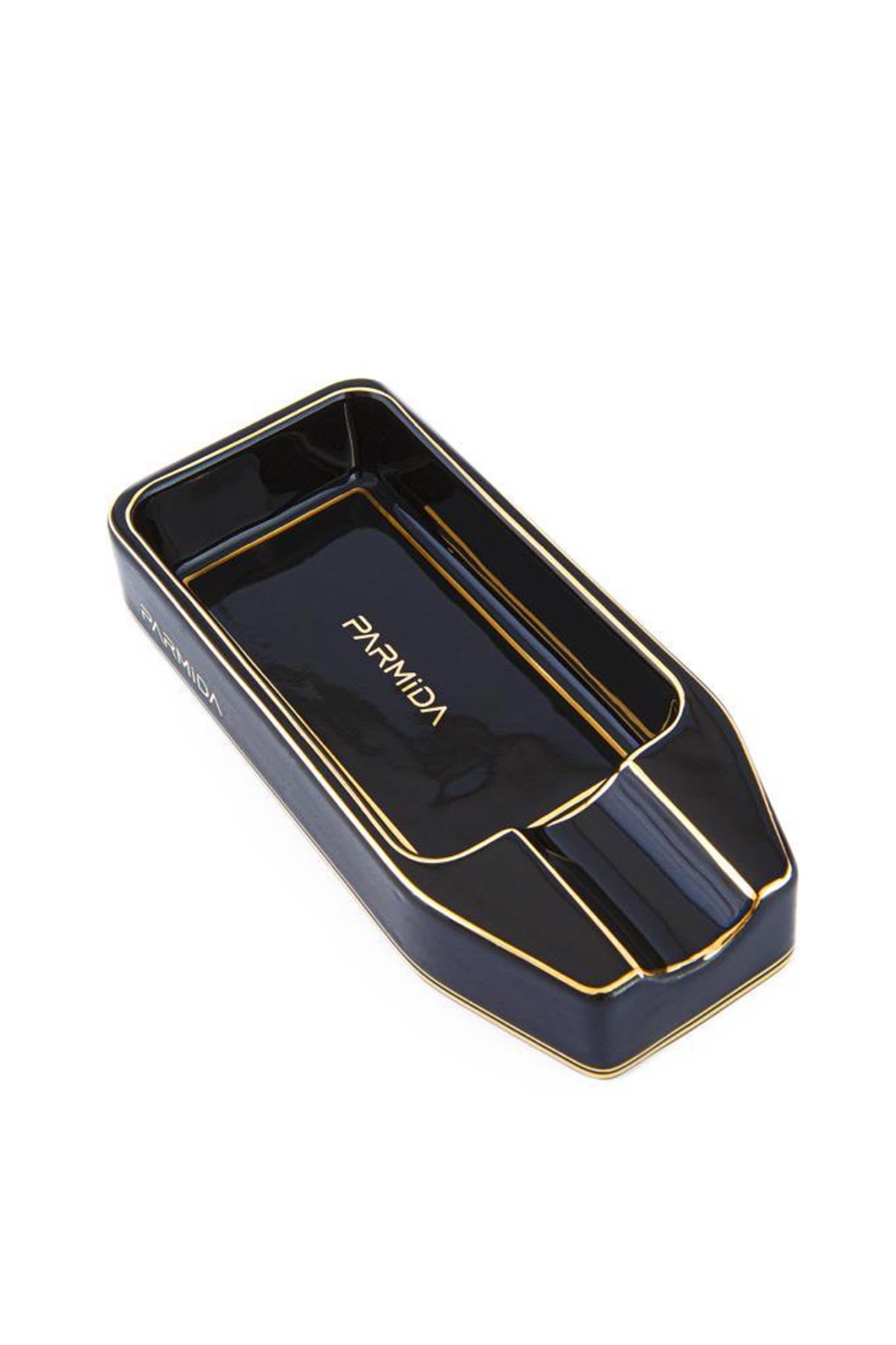 TR3864,Parmida Siyah Çakmak Küllük Kesici Tutucu Dörtlü Puro Seti