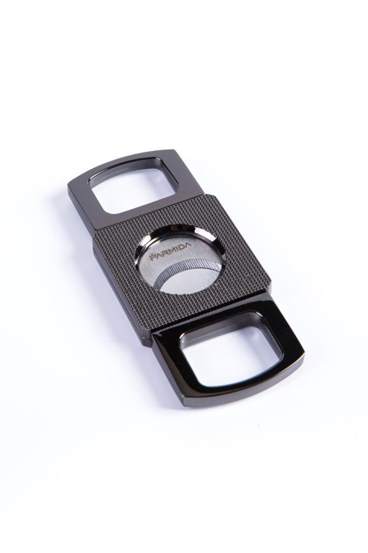 TR3864,Parmida Siyah Çakmak Küllük Kesici Tutucu Dörtlü Puro Seti