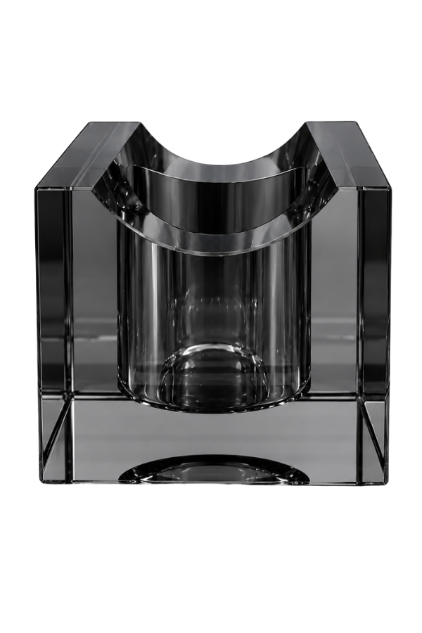TR10053,PremiumQuality Siyah Kristal Puro Tutucu Sehpa