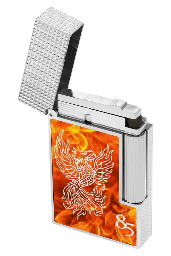TR10063,S.T. Dupont Ligne 2 85th Anniversary Gümüş Turuncu Puro Çakmağı 16085PCL