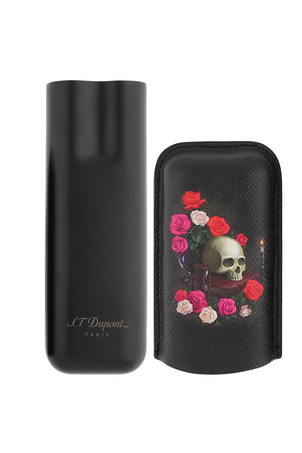 TR6920,S.T. Dupont Memento Mori İkili Deri Puro Kılıfı 183494