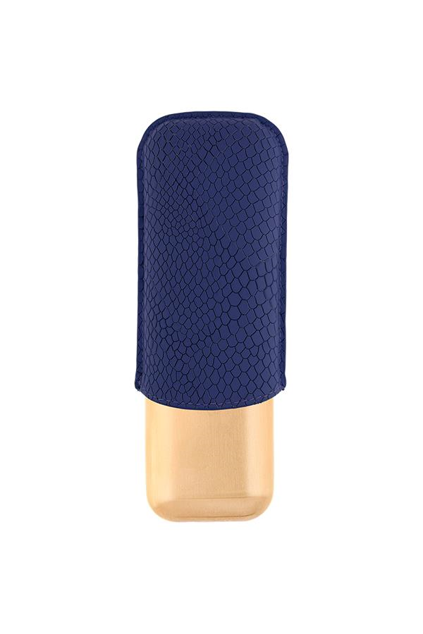 TR6917,S.T. Dupont Gold - Lacivert İkili Deri Puro Kılıfı 183274