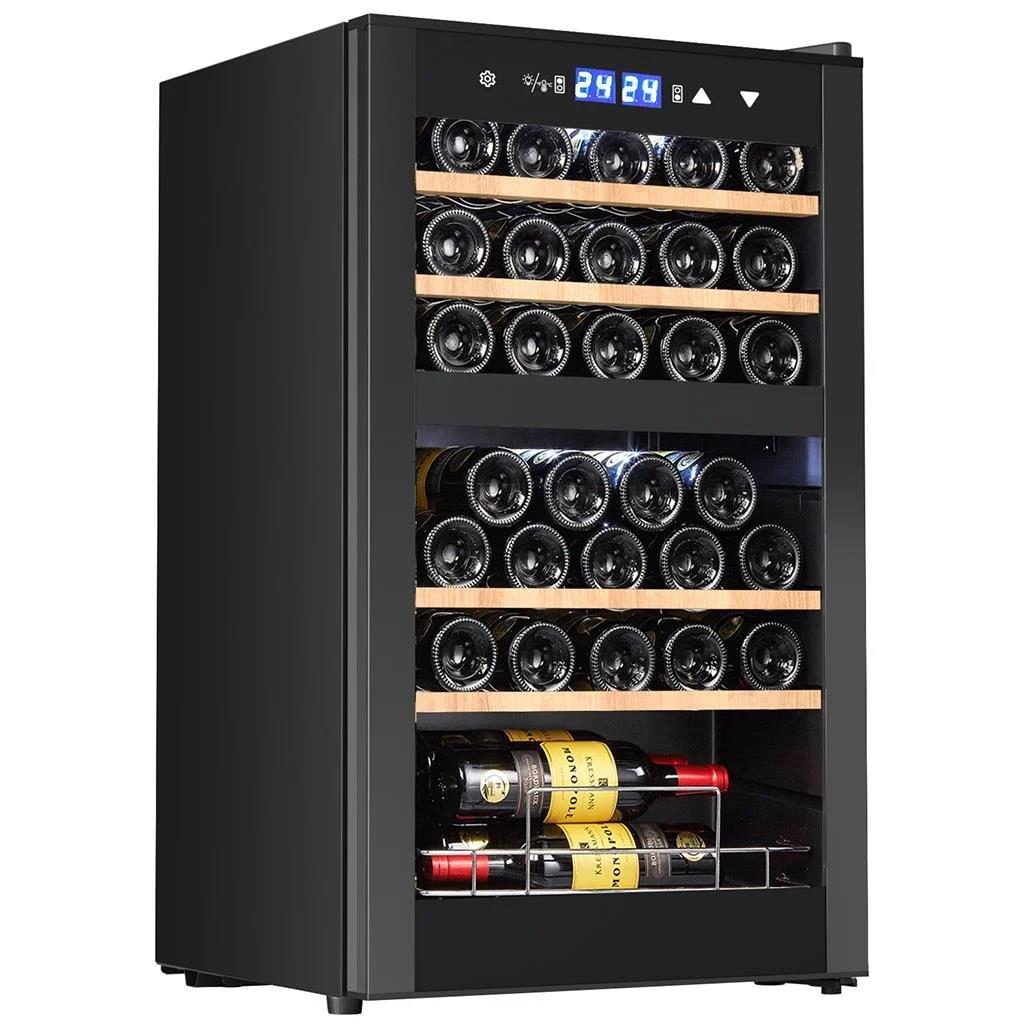 BFW34-BG2,Berfmann 34 Şişe Kapasiteli Çift Bölmeli Solo Şarap Saklama Dolabı Siyah BFW34-BG2