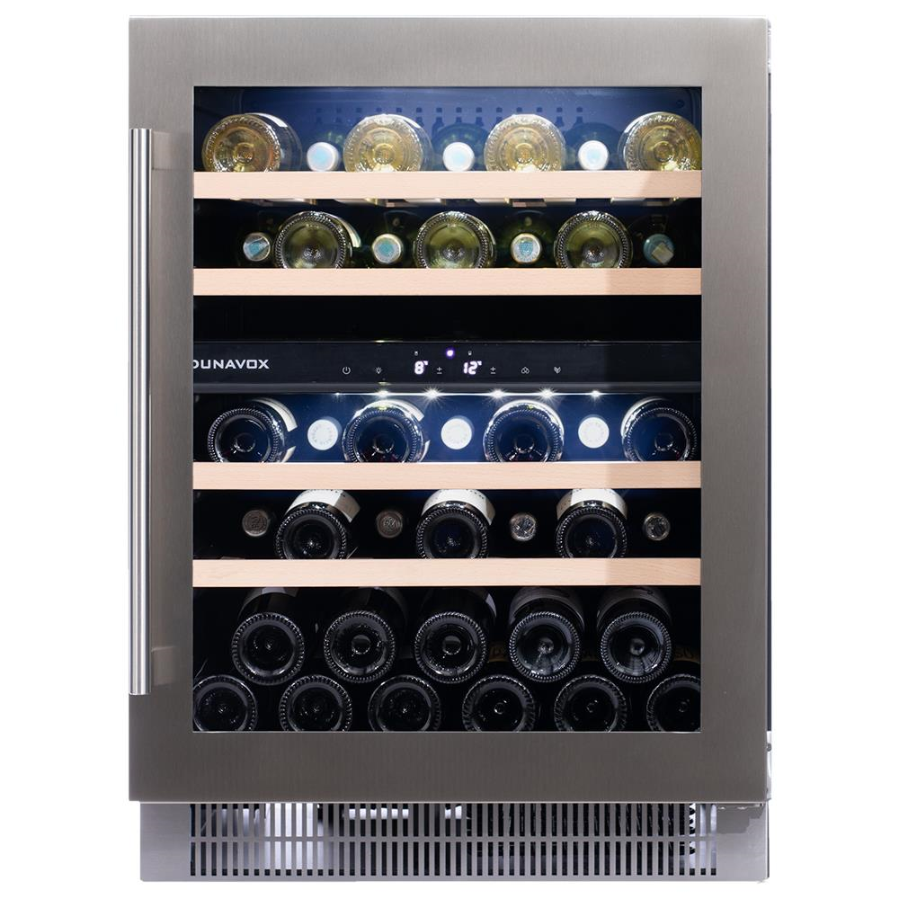 DNVX-051,Dunavox Flow-39 Gümüş Solo Şarap Dolabı - 39 Şişe Kapasiteli