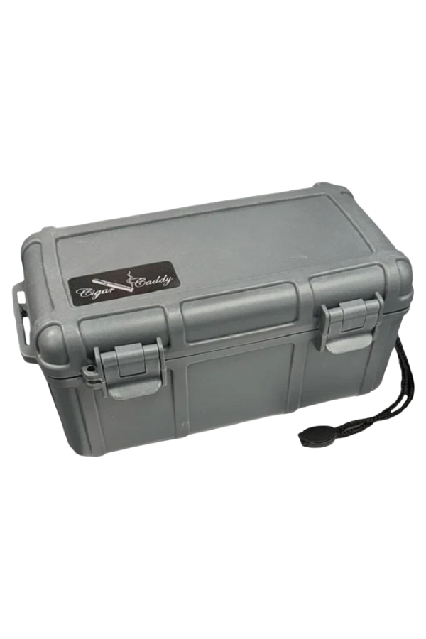 TR9077,Cigar Caddy 15 Koyu Gri Travel Humidor Puro Kutusu
