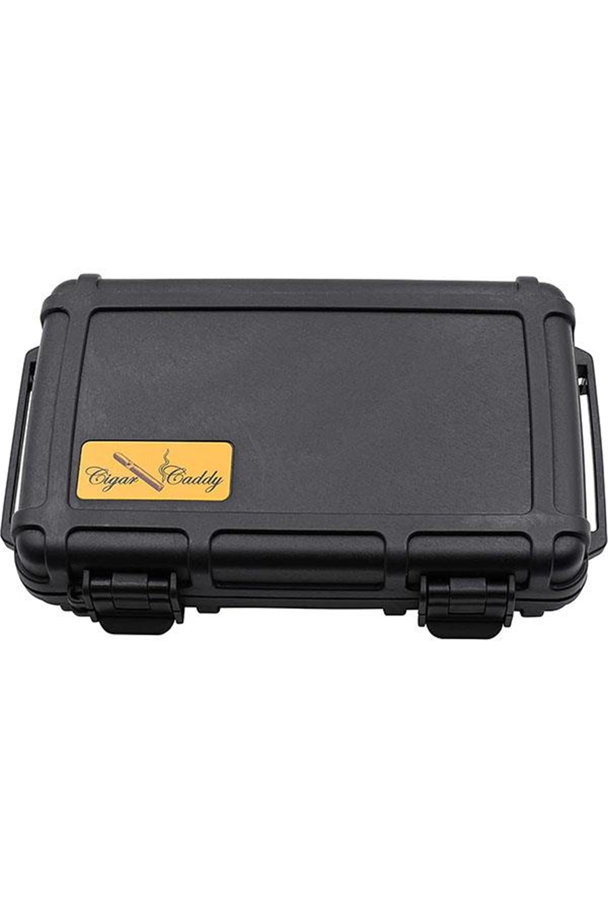 TR5173,Cigar Caddy 5 XL 60 Ring Siyah Travel Humidor Puro Kutusu