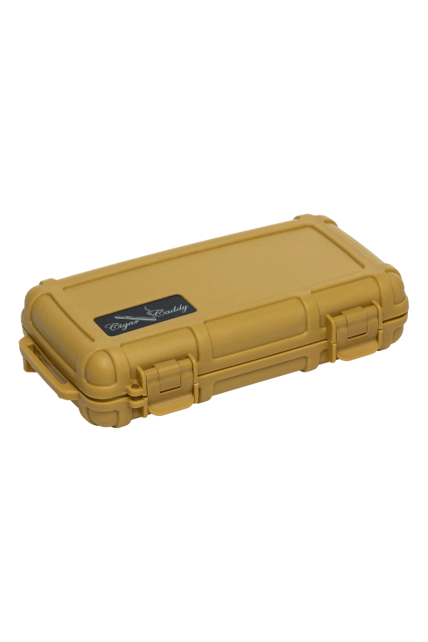 TR9074,Cigar Caddy 5 Tan Travel Humidor Puro Kutusu