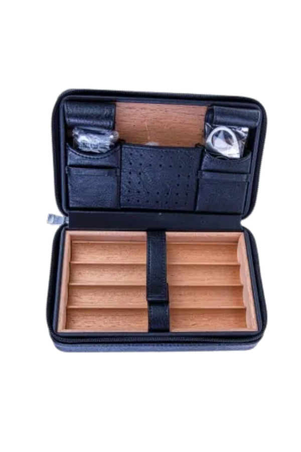 TR3678,Cohiba Koyu Kahverengi Çakmak Kesicili Puro Taşıma Çantası