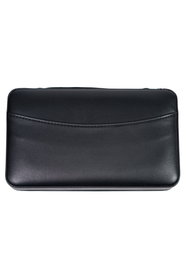 TR8838,Cohiba XL Siyah Deri Puro Taşıma Çantası - Seyahat Humidoru