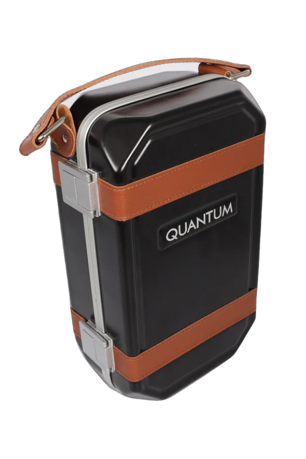 TRZ3008,Quantum Seyahat Tipi 5 Taşıma Kordonlu Siyah Humidor Puro Kutusu