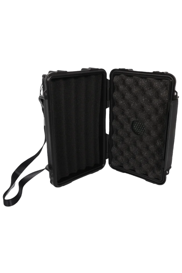 TRZ3024,Quantum Seyahat Tipi 5 Taşıma Kordonlu Siyah Humidor Puro Kutusu