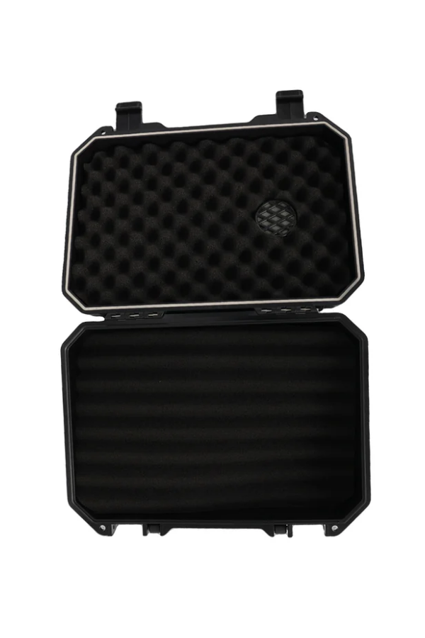 TRZ3009,Quantum Seyahat Tipi 25 Taşıma Kulplu Siyah Humidor Puro Kutusu