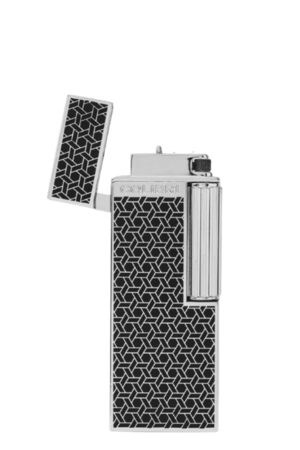 TR9926,Colibri Continental Soft Flame Krom Desenli Çakmak