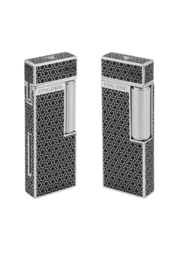 TR9926,Colibri Continental Soft Flame Krom Desenli Çakmak