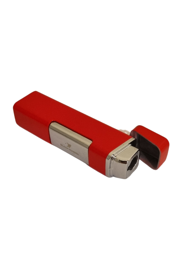 TR7803,Black Martin Tek Torch Pürmüz Kırmızı Metal Puro Çakmağı