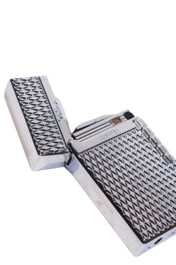 TR9278,Black Martin Soft Flame Desenli Gümüş Metal Çakmak
