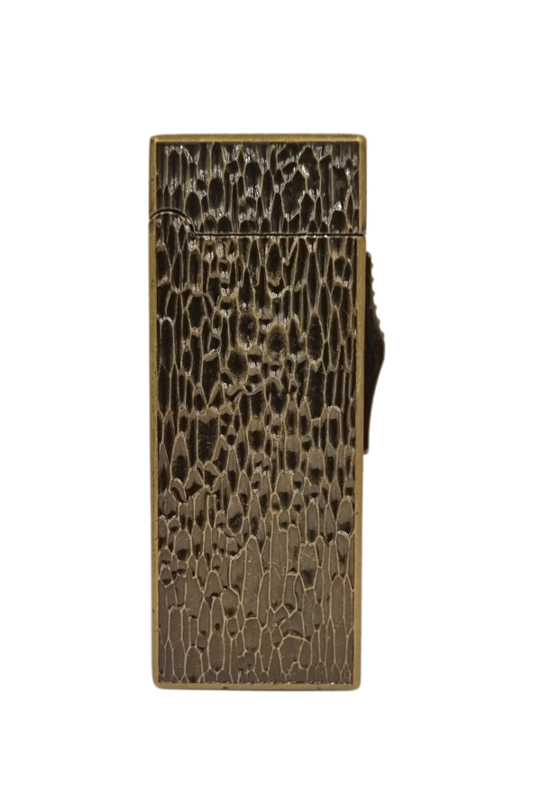 TR7845,Black Martin Tek Torch Pürmüz Bronz Desenli Metal Puro Çakmağı