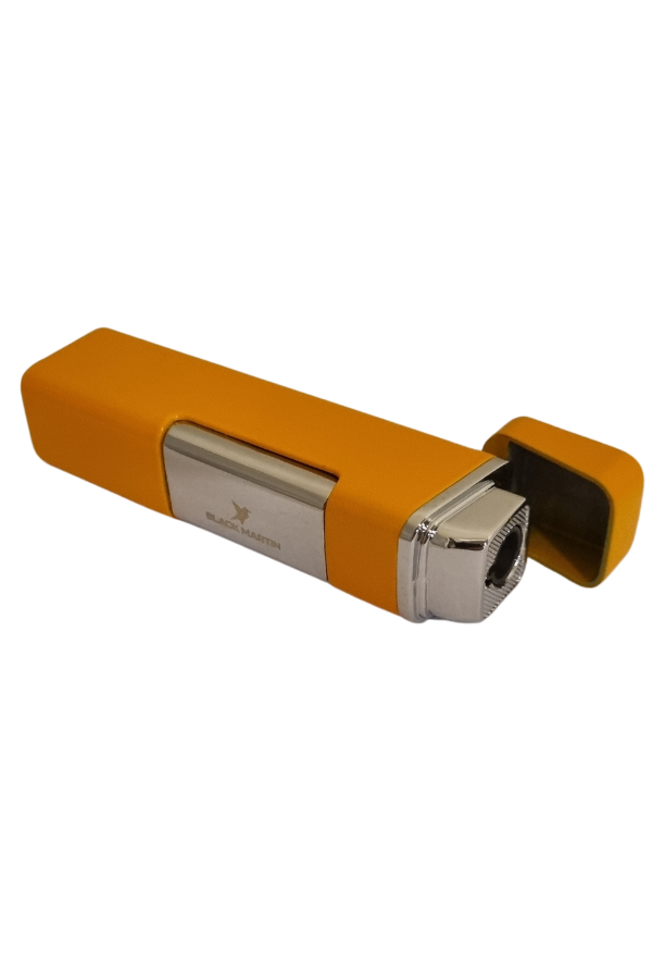 TR7802,Black Martin Tek Torch Pürmüz Sarı Metal Puro Çakmağı