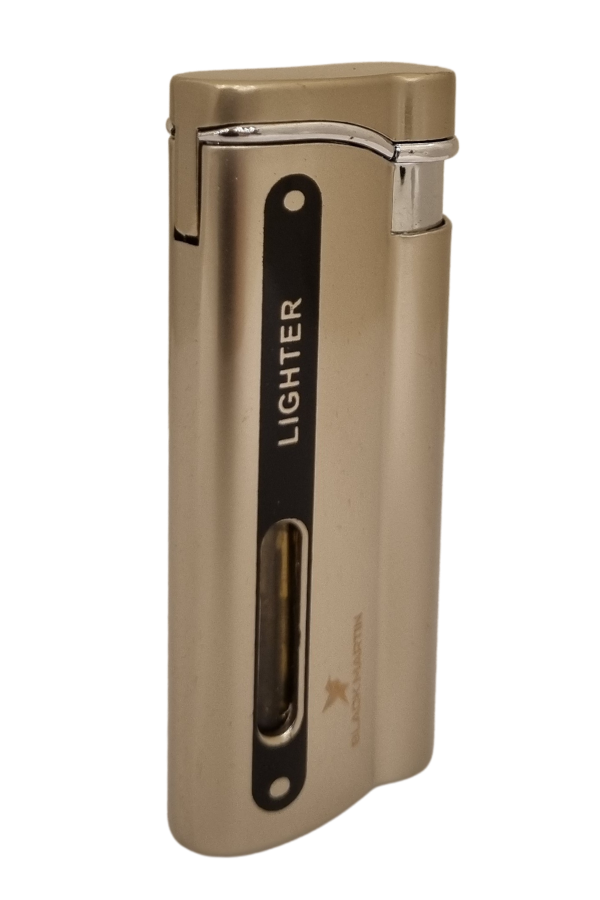 TR7823,Black Martin Tek Torch Pürmüz Gümüş Metal Puro Çakmağı