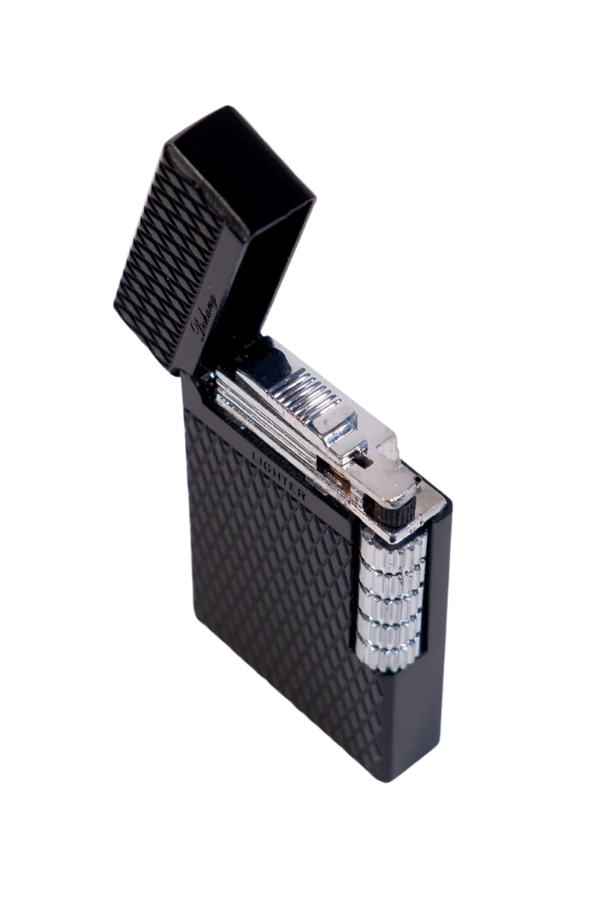 TR9279,Black Martin Soft Flame Desenli Siyah Metal Çakmak