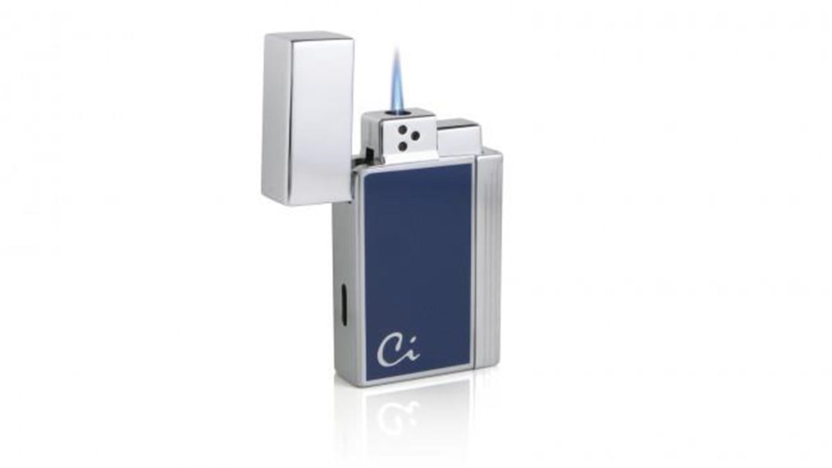 TR1896,Caseti Tek Torch Lacivert-Gümüş Puro Çakmak CA0160001