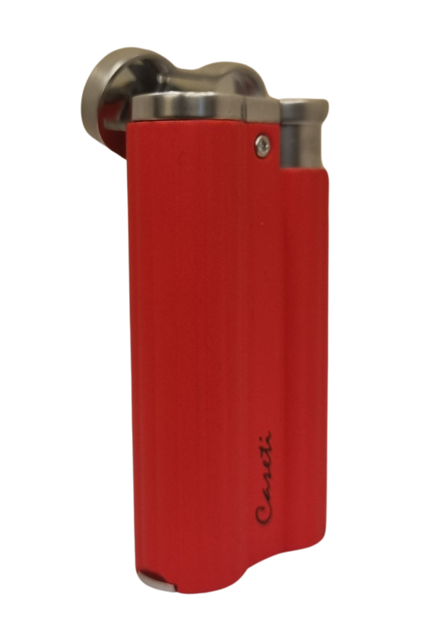 TR7778,Caseti Tek Torch Pürmüz Mat Kırmızı Puro Çakmağı