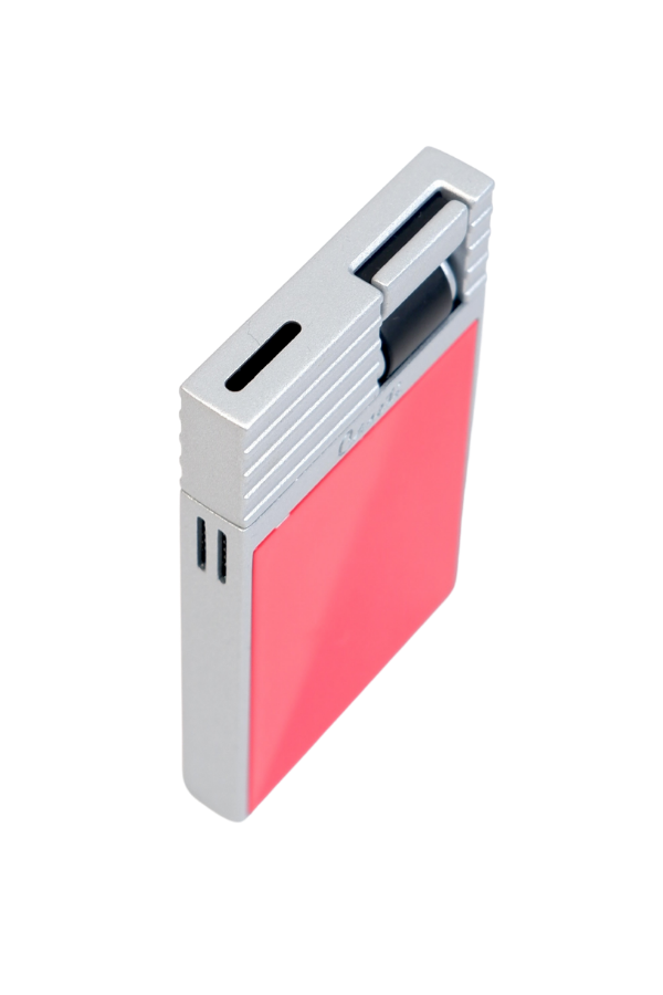 TR9469,Caseti Tek Torch Perde Alev Kırmızı Gümüş Metal Puro Çakmağı