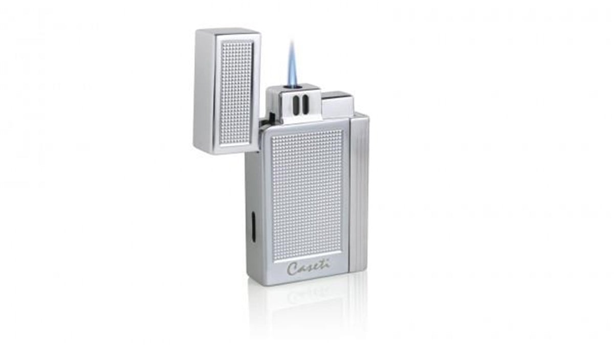 TR1899,Caseti Tek Torch Gümüş Desenli Puro Çakmak CA0160003 