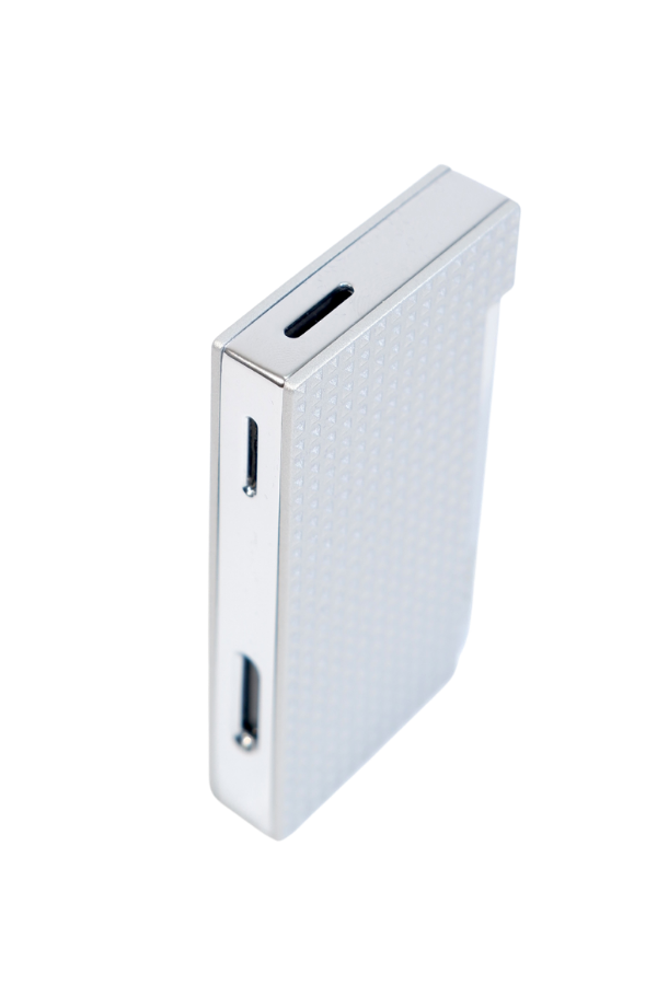 TR9458,Caseti Tek Torch Perde Alev Beyaz Metal Puro Çakmağı