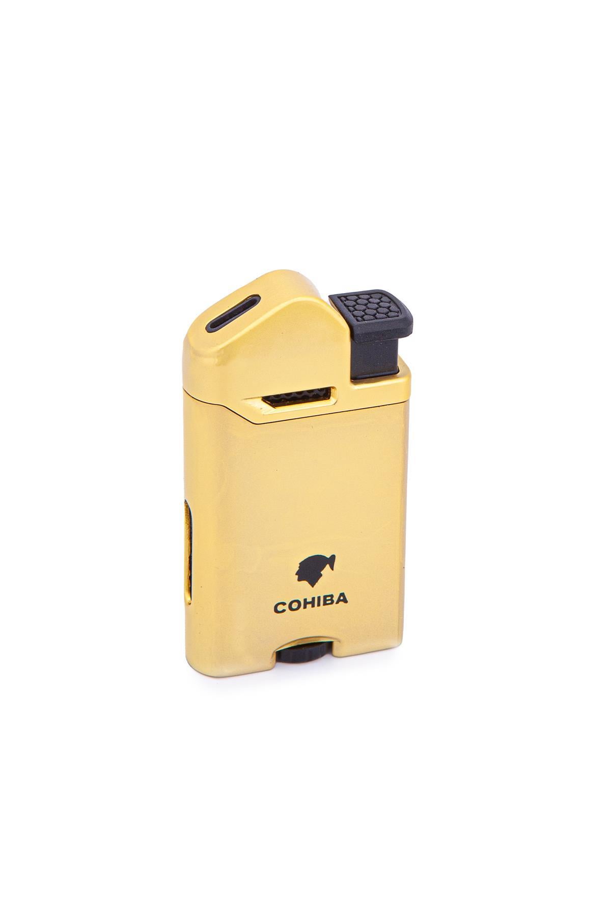 TR7264,Cohiba Perde Alev Sarı Metal Puro Çakmağı