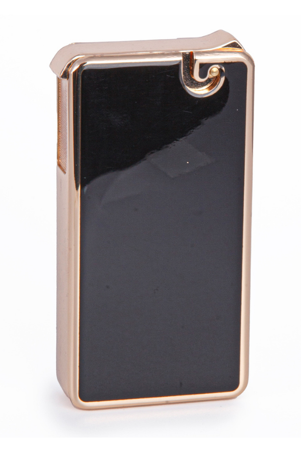 TR7904,Cohiba Soft Flame Siyah-Gold Düz Metal Çakmak
