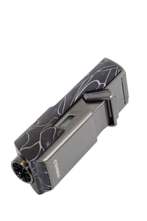 TR9592,Cohiba Tek Torch Pürmüz Delici İğneli Desenli Metal Puro Çakmağı