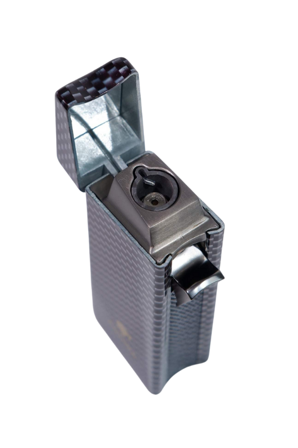 TR9032,Cohiba Tek Torch Pürmüz Siyah Karbon Desenli Puro Çakmağı