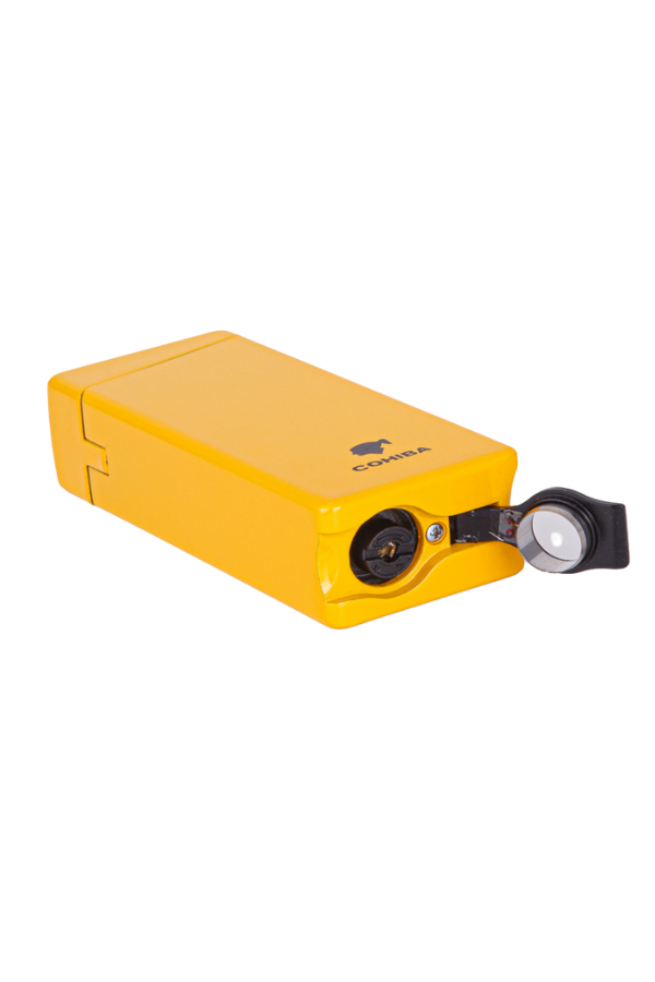 TR7865,Cohiba Tek Torch Pürmüz Sarı Metal Puro Çakmağı
