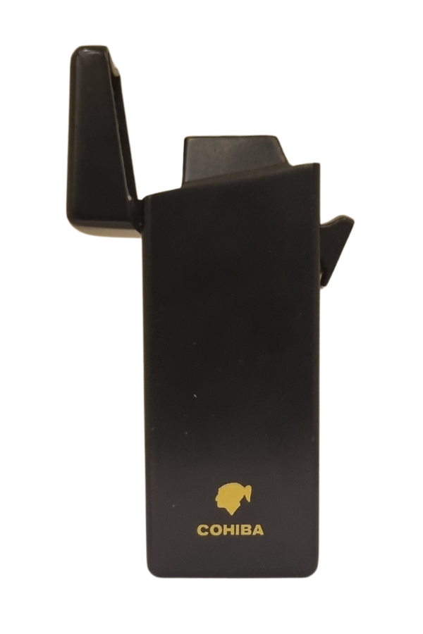 TR7866,Cohiba Tek Torch Pürmüz Siyah Metal Puro Çakmağı