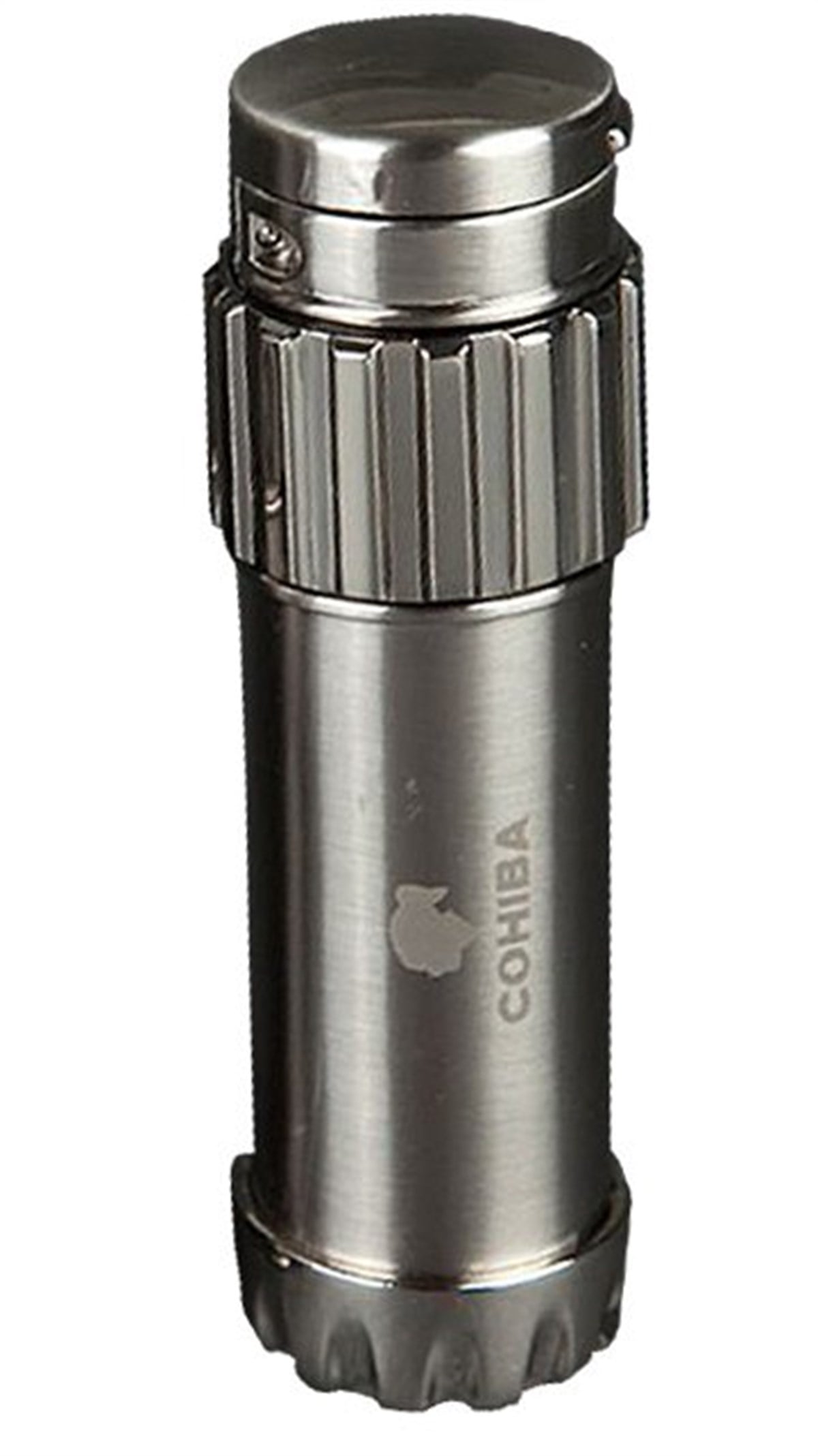 TR773,Cohiba Tek Torch Gümüş Silindir Puro Çakmağı