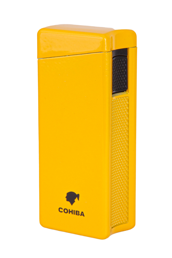 TR7865,Cohiba Tek Torch Pürmüz Sarı Metal Puro Çakmağı