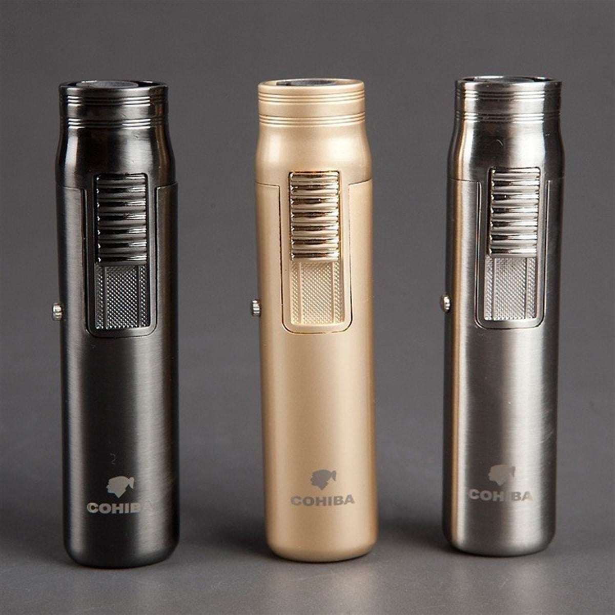 TR792,Cohiba Tek Torch Gümüş Puro Çakmağı