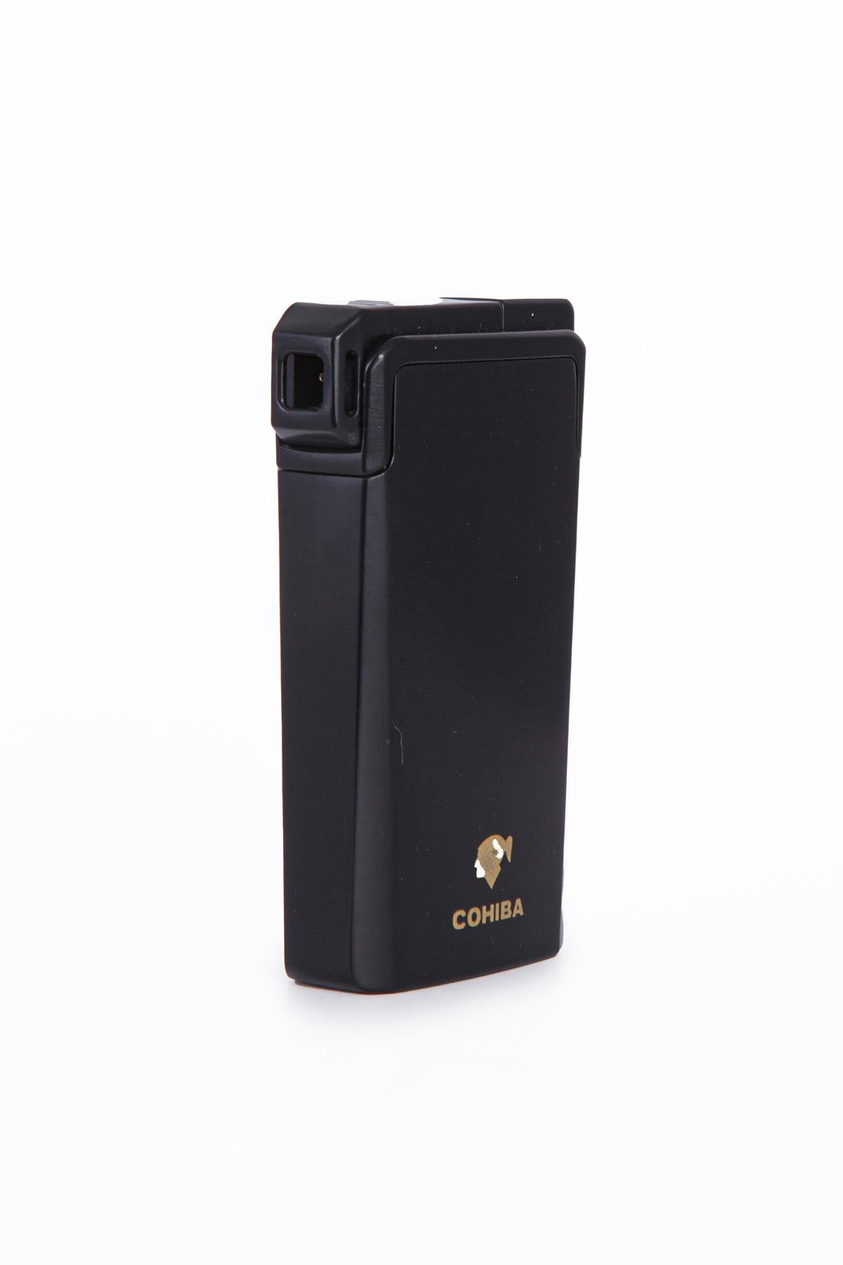 TR7943,Cohiba Tek Torch Pürmüz & Soft Flame Fırçalı Siyah Puro & Pipo Çakmağı