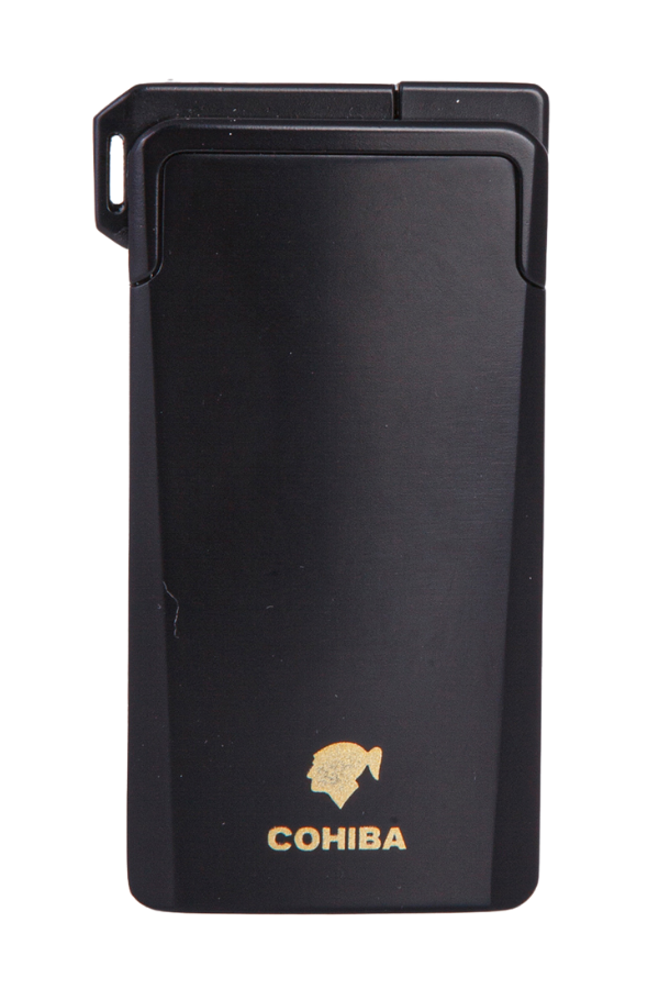 TR7943,Cohiba Tek Torch Pürmüz & Soft Flame Fırçalı Siyah Puro & Pipo Çakmağı