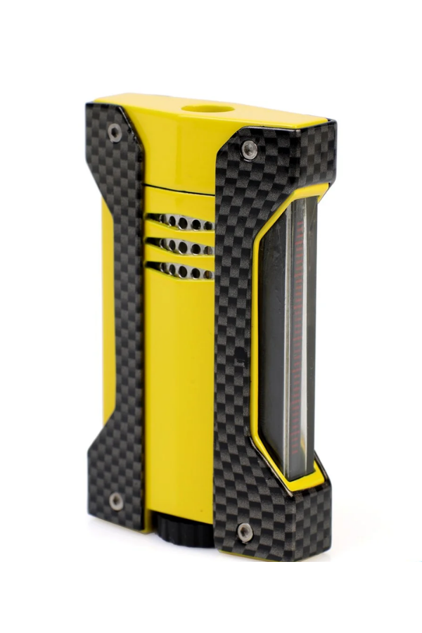 CNQ-021,Conquistador Tek Torch Pürmüz Karbon Sarı Defi Extreme Dizayn Metal Puro Çakmağı