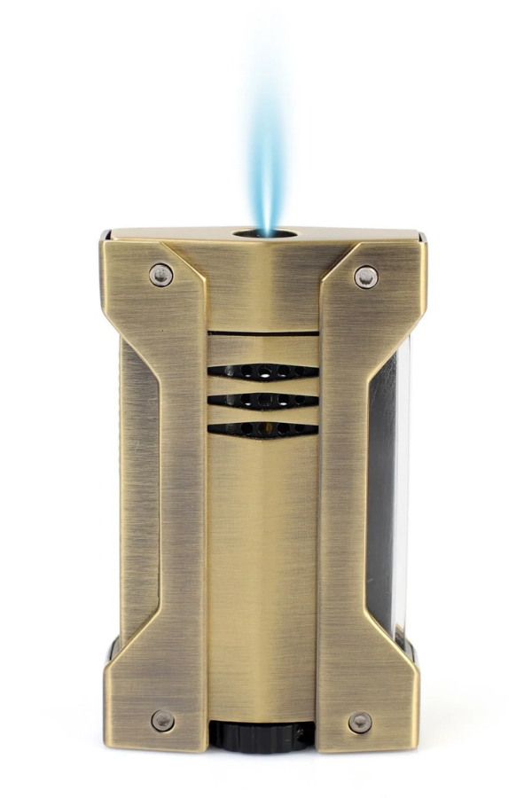 CNQ-020,Conquistador Tek Torch Pürmüz Bronz Siyah Defi Extrem Dizayn Metal Puro Çakmağı