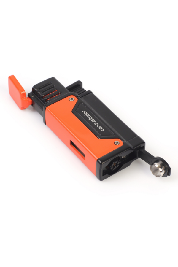 CNQ-032,Conquistador Tek Torch Pürmüz Turuncu Siyah Delicili Metal Puro Çakmağı