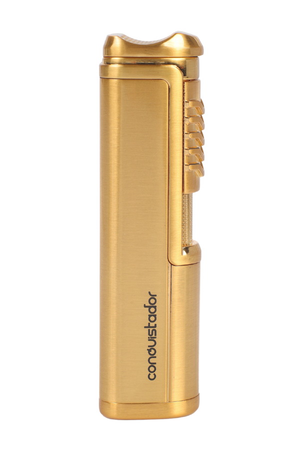 CNQ-030,Conquistador Tek Torch Pürmüz Gold Metal Puro Çakmağı
