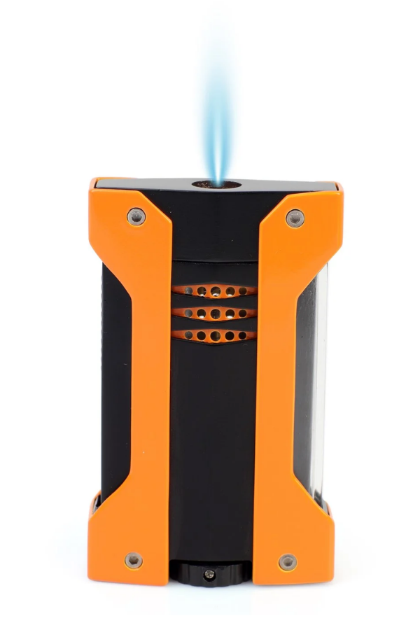 CNQ-025,Conquistador Tek Torch Pürmüz Turuncu Siyah Defi Extreme Dizayn Metal Puro Çakmağı