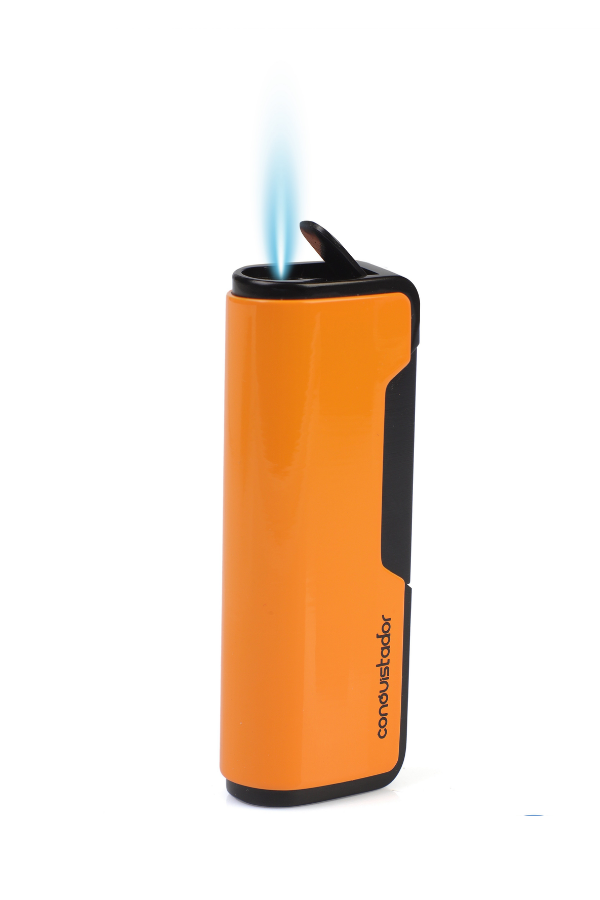 CNQ-033,Conquistador Tek Torch Pürmüz Sarı Siyah Metal Puro Çakmağı