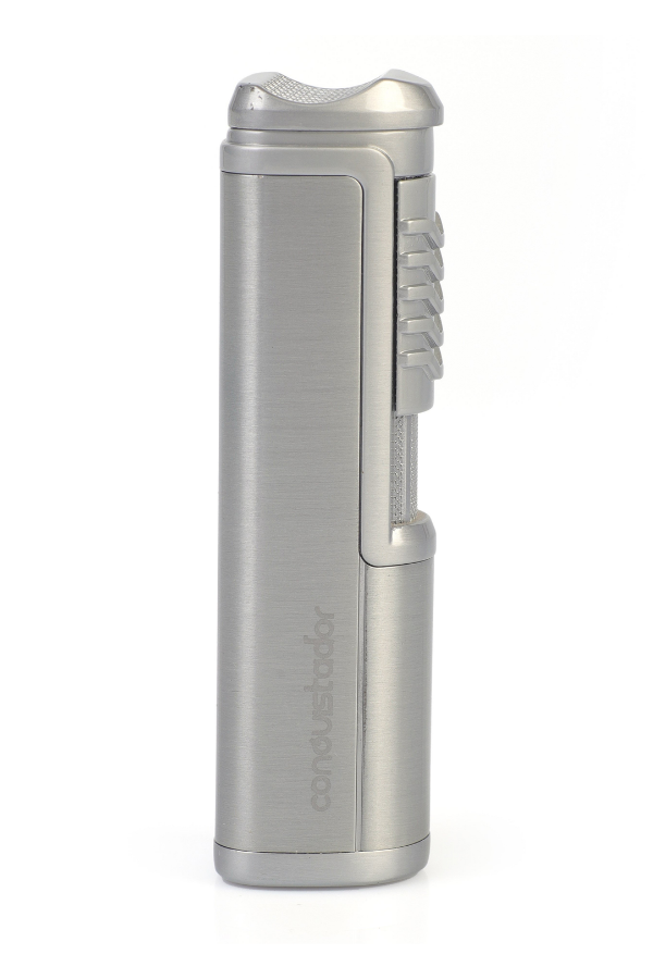 CNQ-029,Conquistador Tek Torch Pürmüz Gümüş Metal Puro Çakmağı