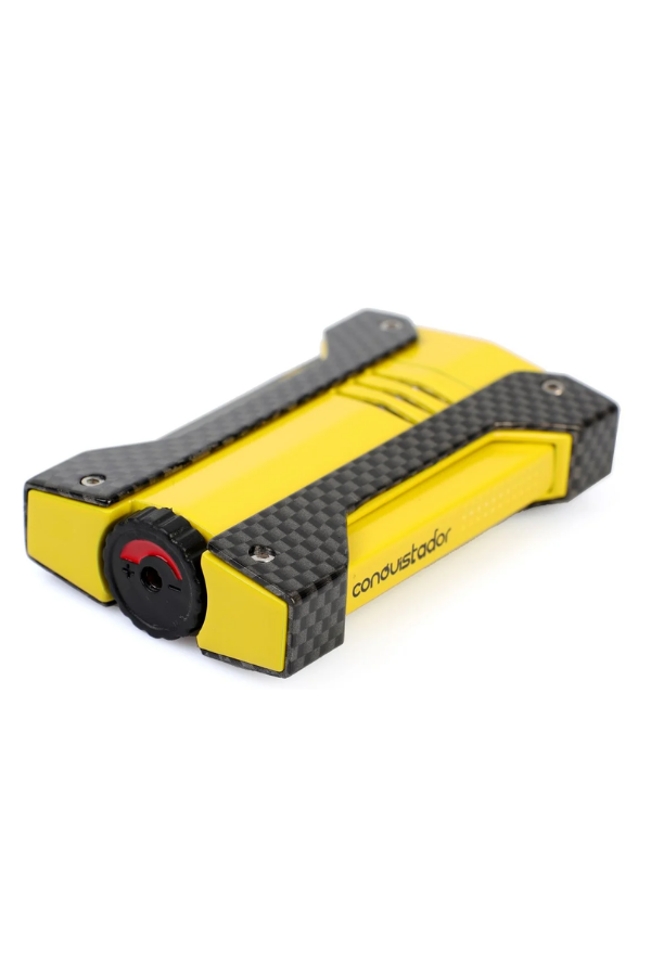 CNQ-021,Conquistador Tek Torch Pürmüz Karbon Sarı Defi Extreme Dizayn Metal Puro Çakmağı